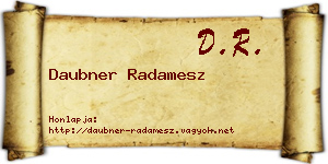 Daubner Radamesz névjegykártya